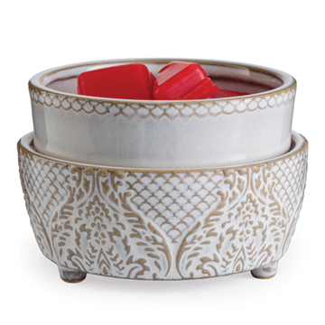 Wax Warmer - Vintage White 2 in 1