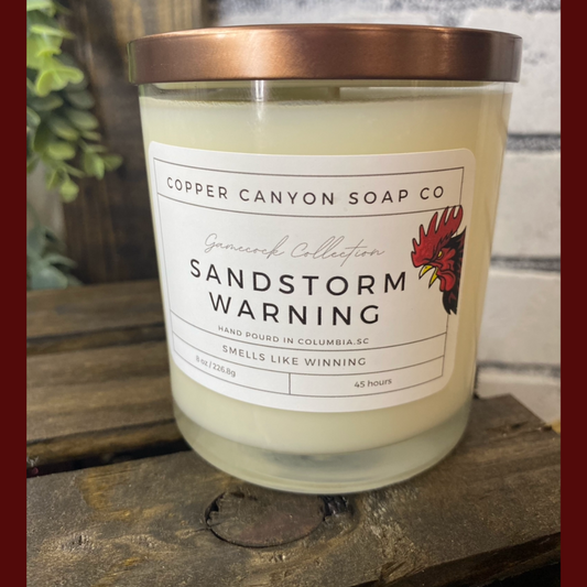 Sandstorm Warning Gamecock 8oz Candle